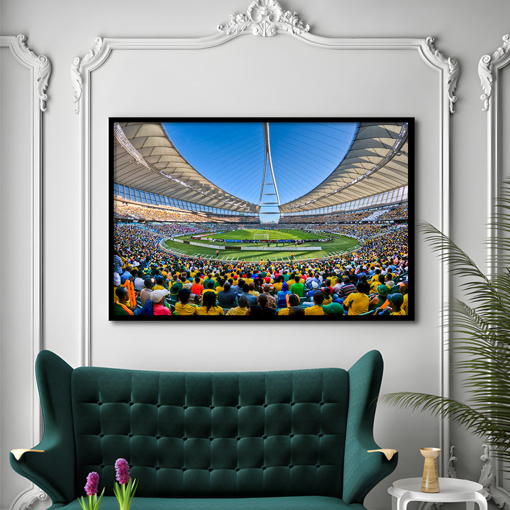 Moses Mabhida Stadium, Stadium Canvas, Sport Art, Fan Gifts, Framed Art Print Wall Decor, Picture Framed