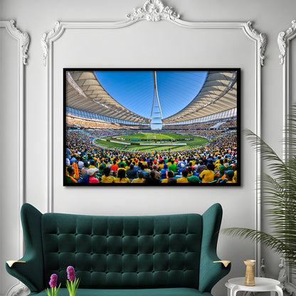 Moses Mabhida Stadium, Stadium Canvas, Sport Art, Fan Gifts, Framed Art Print Wall Decor, Picture Framed