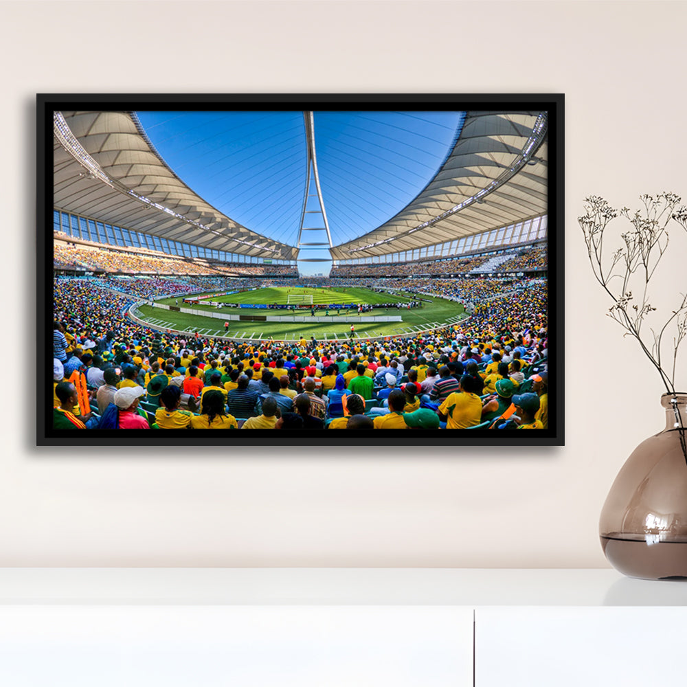 Moses Mabhida Stadium, Stadium Canvas, Sport Art, Fan Gifts, Framed Canvas Print Wall Art, Floating Frame