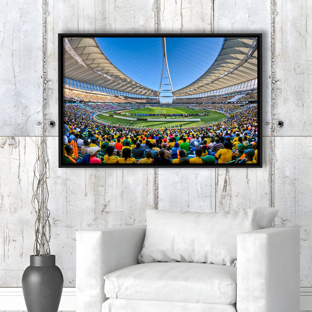 Moses Mabhida Stadium, Stadium Canvas, Sport Art, Fan Gifts, Framed Canvas Print Wall Art, Floating Frame
