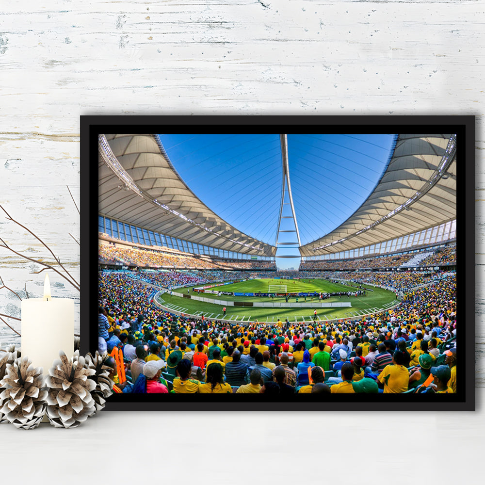 Moses Mabhida Stadium, Stadium Canvas, Sport Art, Fan Gifts, Framed Canvas Print Wall Art, Floating Frame