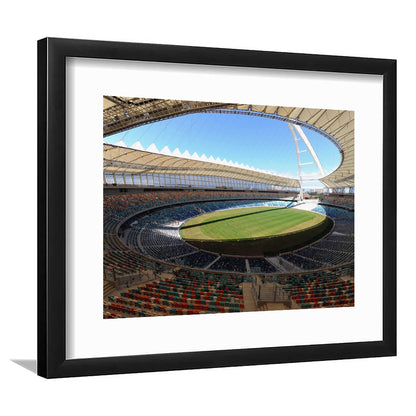 Moses Mabhida Stadium, Stadium Canvas, Sport Art, Gift for him, White Border Framed Art Print Wall Decor