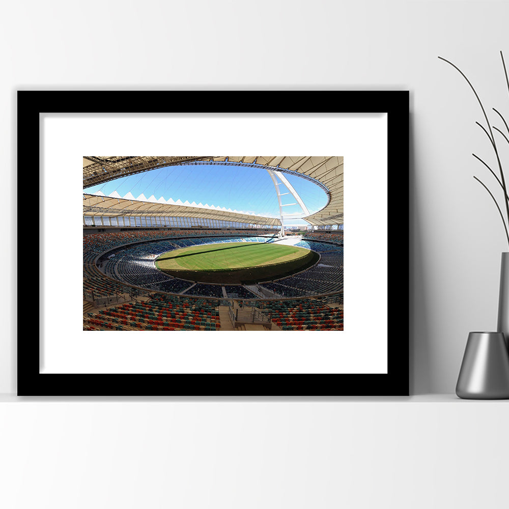 Moses Mabhida Stadium, Stadium Canvas, Sport Art, Gift for him, White Border Framed Art Print Wall Decor