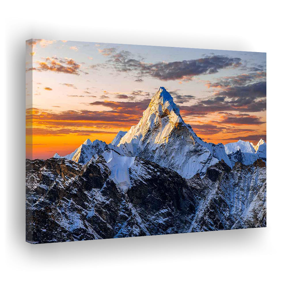 Mount Everest Wall Art,Stunning Mountain Canvas Print for Adventurous Wall Decor, Cavas Print Wall Art Hom Decor
