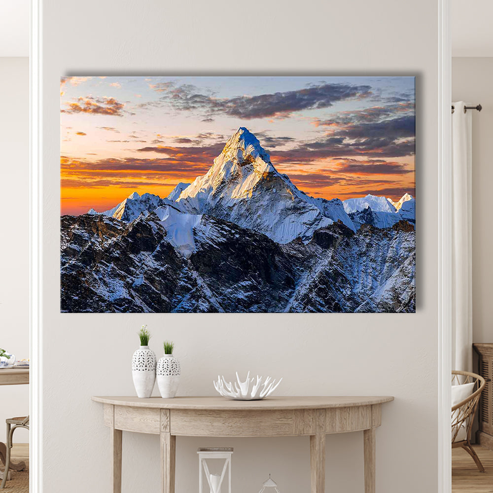 Mount Everest Wall Art,Stunning Mountain Canvas Print for Adventurous Wall Decor, Cavas Print Wall Art Hom Decor