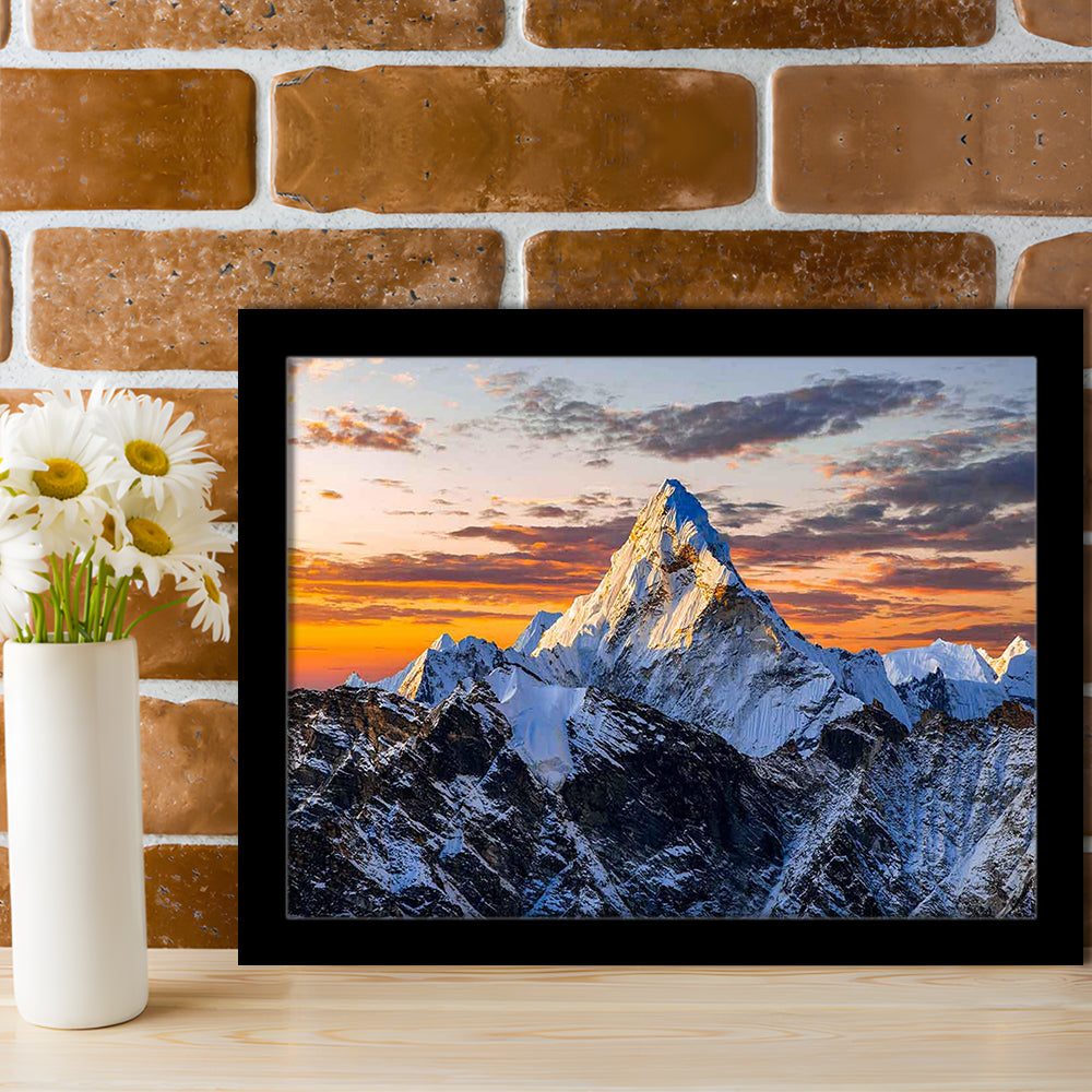 Mount Everest Wall Art,Stunning Mountain Art Prints For Adventurous Wall Decor, Framed Art Print, Picture Framed