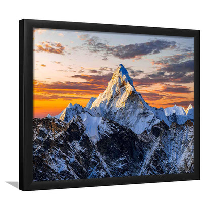 Mount Everest Wall Art,Stunning Mountain Art Prints For Adventurous Wall Decor, Framed Art Print, Picture Framed