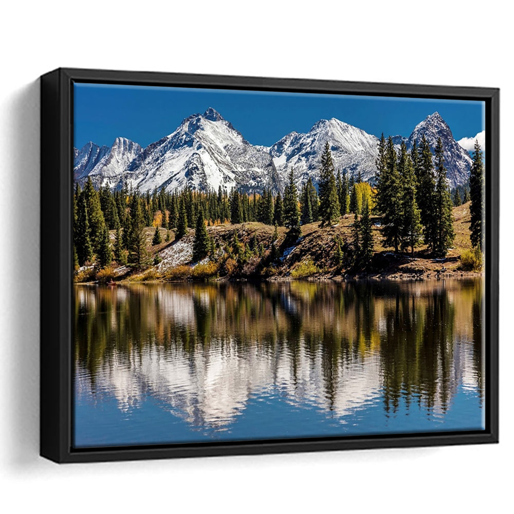 Mountains Colorado Canvas Wall Art, Framed Cavas Print, Floating Frame