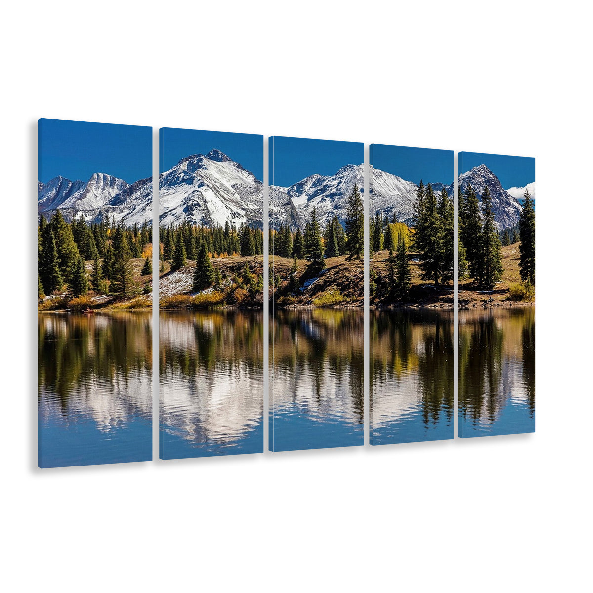 Mountains Colorado Canvas Wall Art, 5 Piece B Extra Large Cavas Print Wall Art Decor