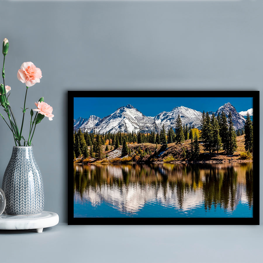 Mountains Colorado Art Wall Art, Framed Art Print, Picture Framed