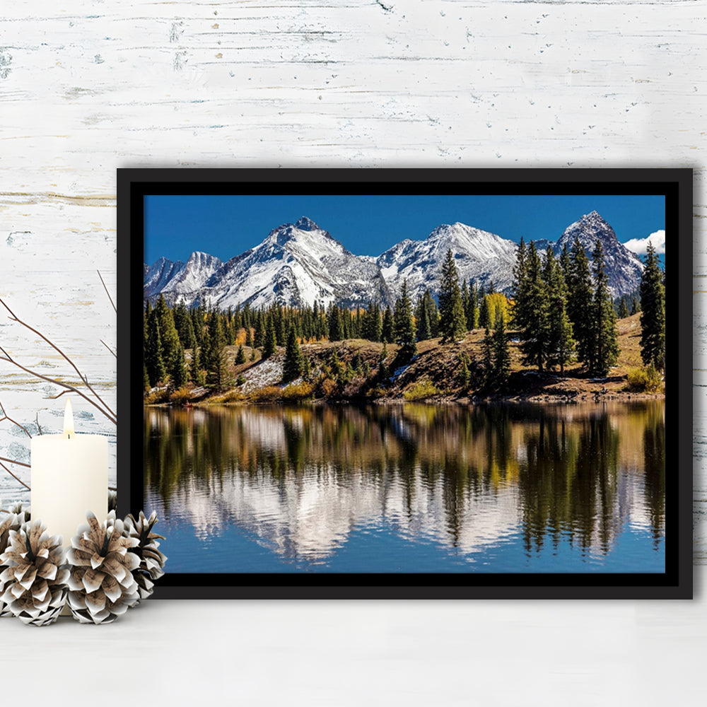 Mountains Colorado Canvas Wall Art, Framed Cavas Print, Floating Frame