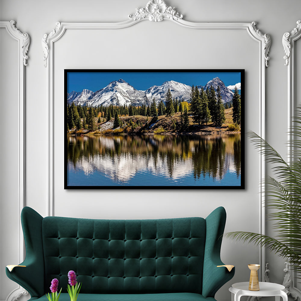 Mountains Colorado Art Wall Art, Framed Art Print, Picture Framed