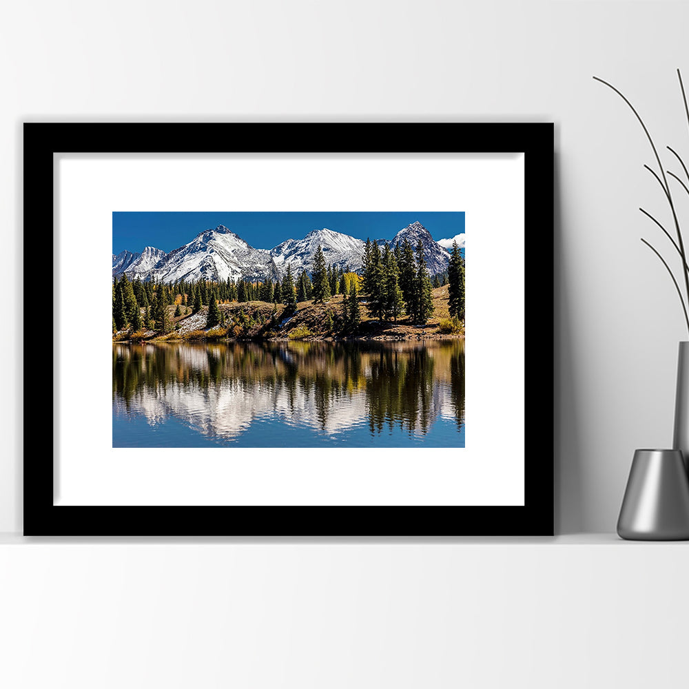 Mountains Colorado Wall Art, Framed Art Print White Border, Framed Picture