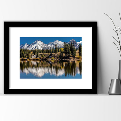 Mountains Colorado Wall Art, Framed Art Print White Border, Framed Picture