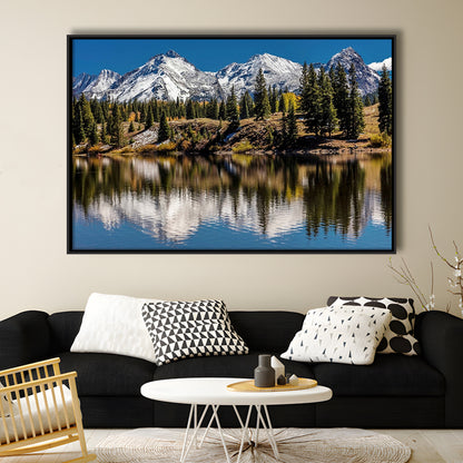 Mountains Colorado Canvas Wall Art, Framed Cavas Print, Floating Frame