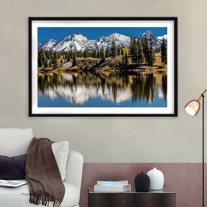 Mountains Colorado Wall Art, Framed Art Print White Border, Framed Picture