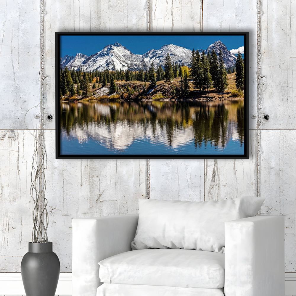 Mountains Colorado Canvas Wall Art, Framed Cavas Print, Floating Frame