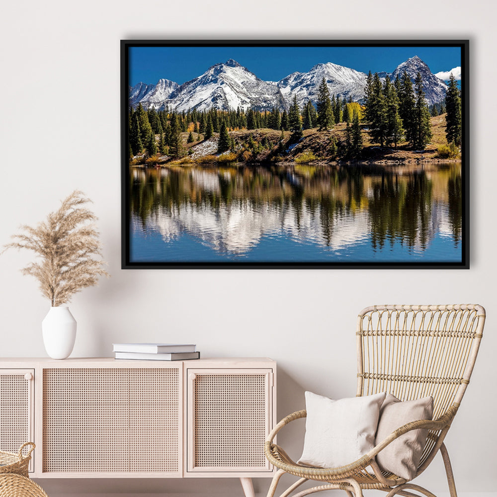Mountains Colorado Canvas Wall Art, Framed Cavas Print, Floating Frame