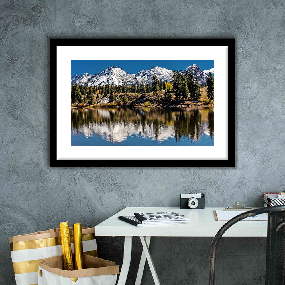Mountains Colorado Wall Art, Framed Art Print White Border, Framed Picture