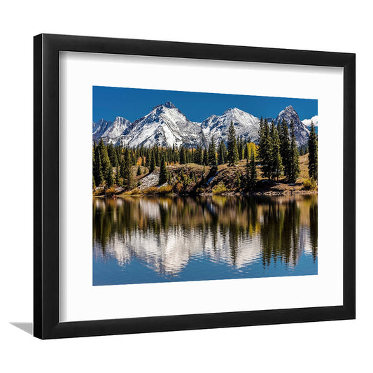 Mountains Colorado Wall Art, Framed Art Print White Border, Framed Picture
