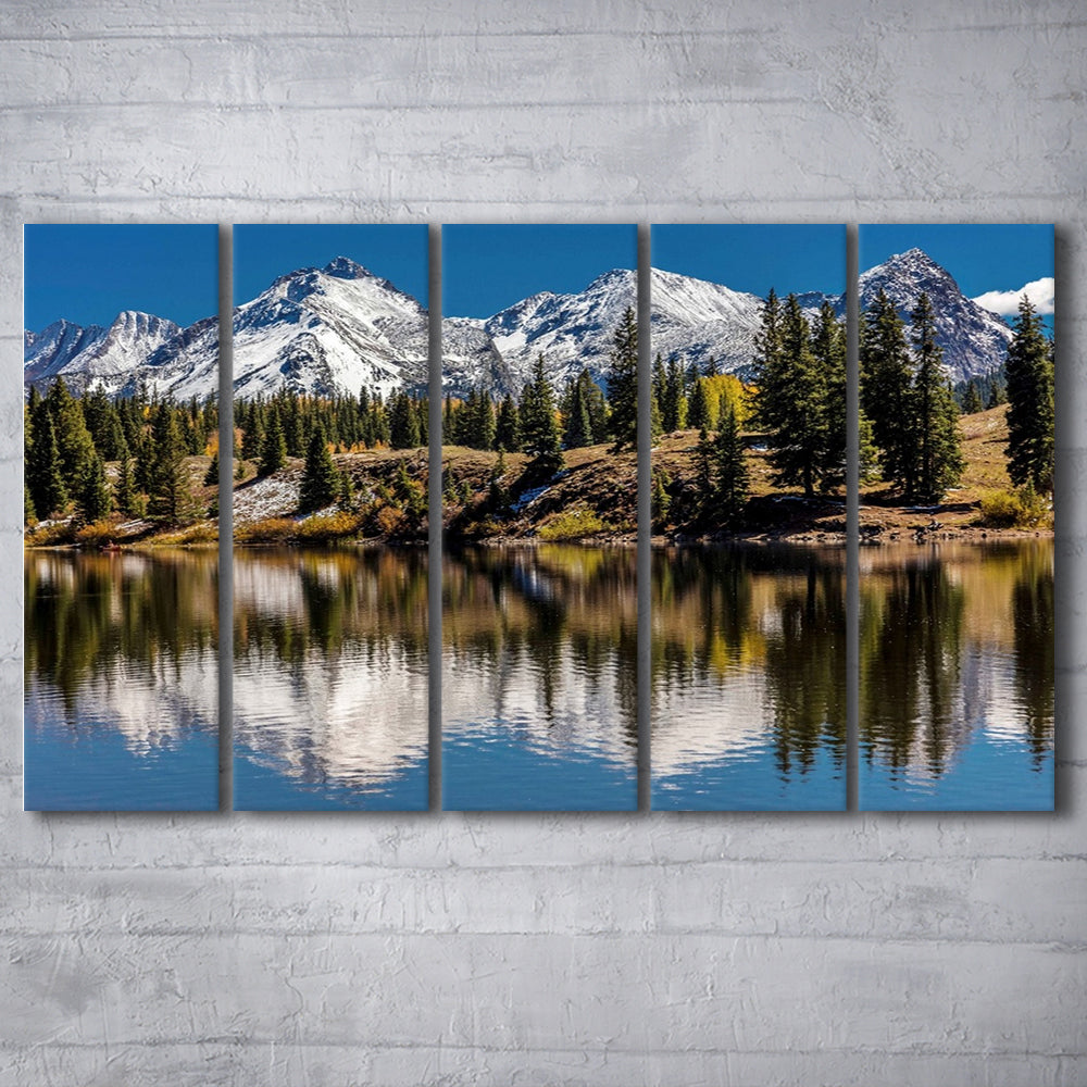 Mountains Colorado Canvas Wall Art, 5 Piece B Extra Large Cavas Print Wall Art Decor