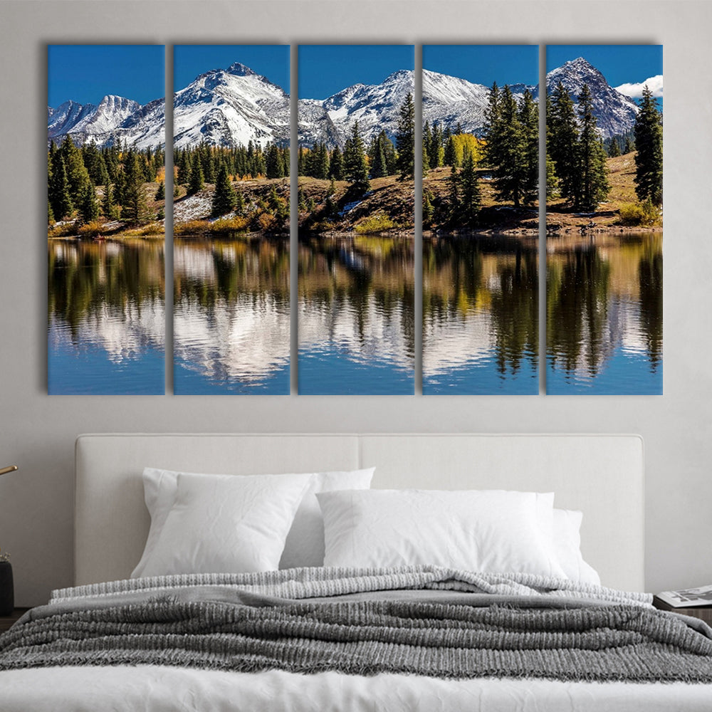 Mountains Colorado Canvas Wall Art, 5 Piece B Extra Large Cavas Print Wall Art Decor