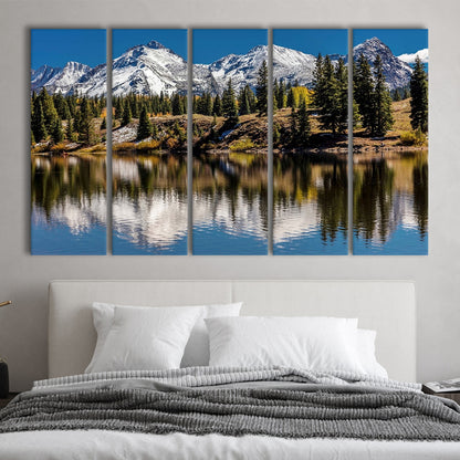 Mountains Colorado Canvas Wall Art, 5 Piece B Extra Large Cavas Print Wall Art Decor