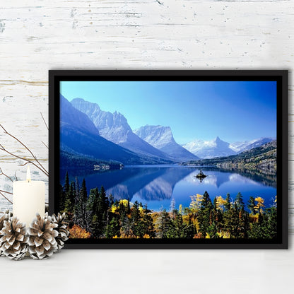 Mountains Glacier National Park Mt Large Stretched Canvas, Framed Cavas Print, Floating Frame