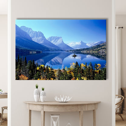 Mountains Glacier National Park MT Large Stretched Canvas, Cavas Print Wall Art Hom Decor