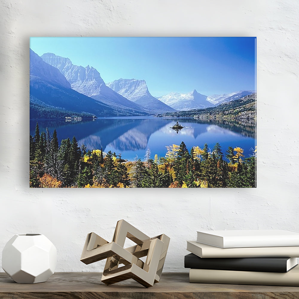 Mountains Glacier National Park MT Large Stretched Canvas, Cavas Print Wall Art Hom Decor