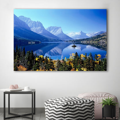 Mountains Glacier National Park MT Large Stretched Canvas, Cavas Print Wall Art Hom Decor
