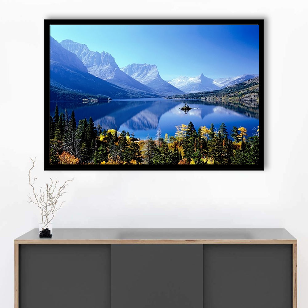 Mountains Glacier National Park Mt LargeArt Prints, Framed Art Print, Picture Framed