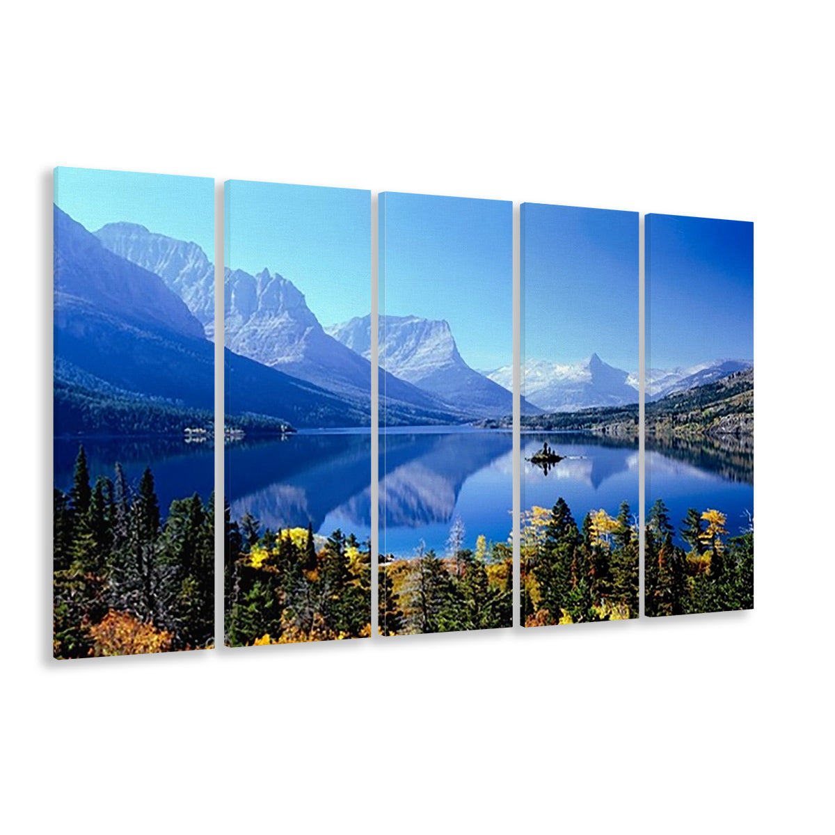 Mountains Glacier National Park MT Large Stretched Canvas, 5 Piece B Extra Large Cavas Print Wall Art Decor