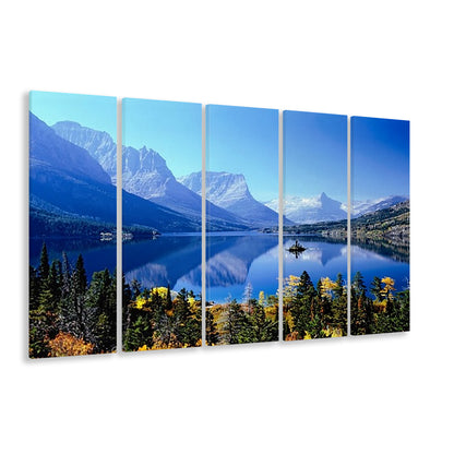 Mountains Glacier National Park MT Large Stretched Canvas, 5 Piece B Extra Large Cavas Print Wall Art Decor