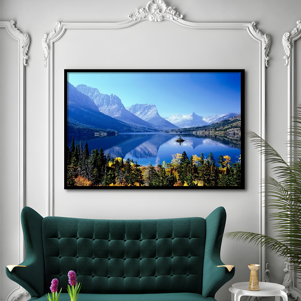 Mountains Glacier National Park Mt LargeArt Prints, Framed Art Print, Picture Framed