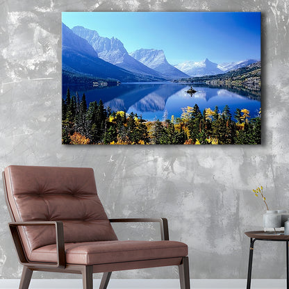 Mountains Glacier National Park MT Large Stretched Canvas, Cavas Print Wall Art Hom Decor