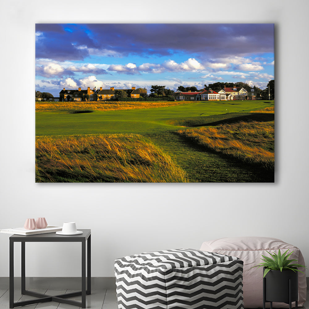 Muirfield Golf Club Hole 18, Gullane, Scotland, Golf Art Print,Gifts Golf Lover