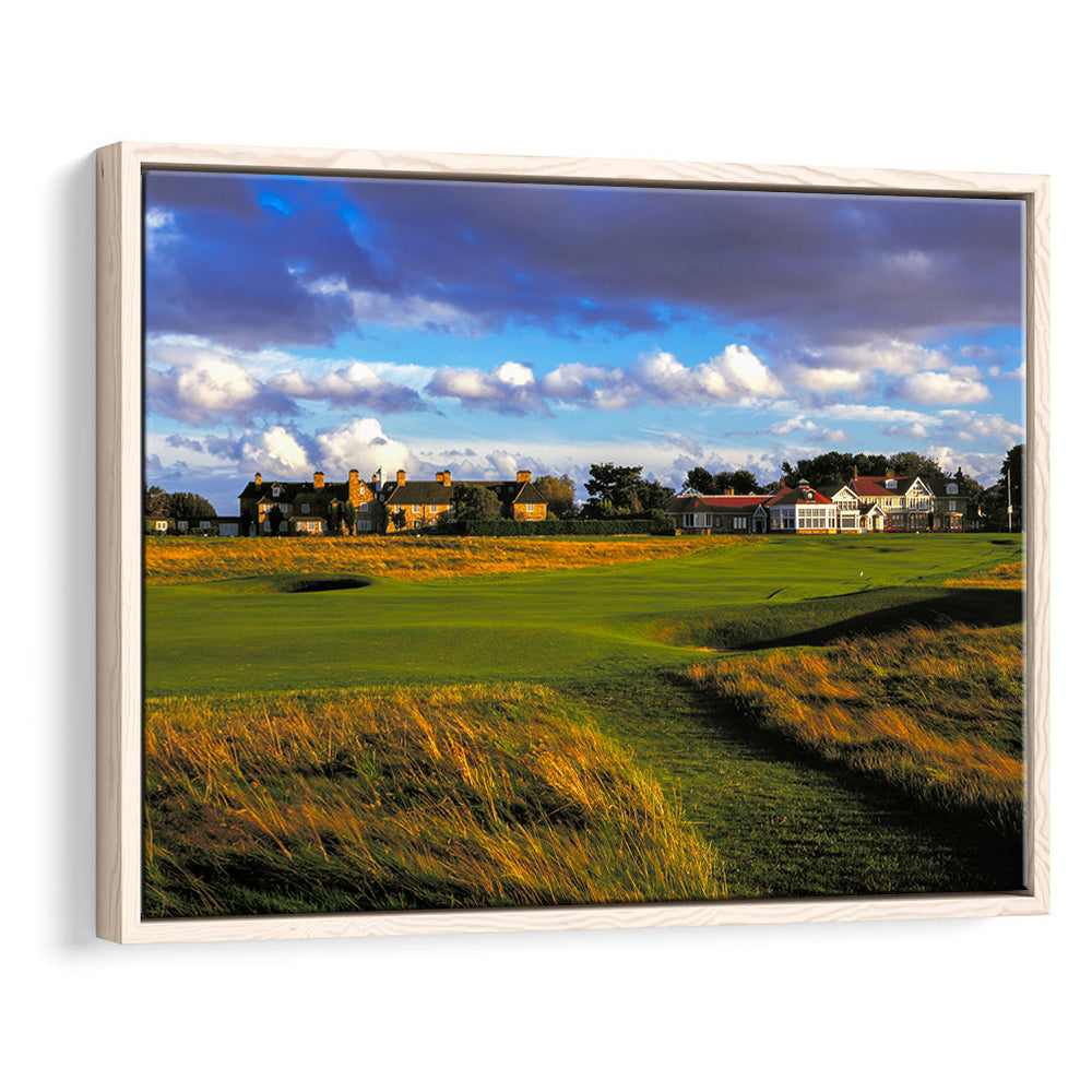 Muirfield Golf Club Hole 18, Gullane, Scotland, Floating Framed Canvas Print Wall Art