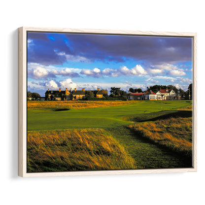 Muirfield Golf Club Hole 18, Gullane, Scotland, Floating Framed Canvas Print Wall Art