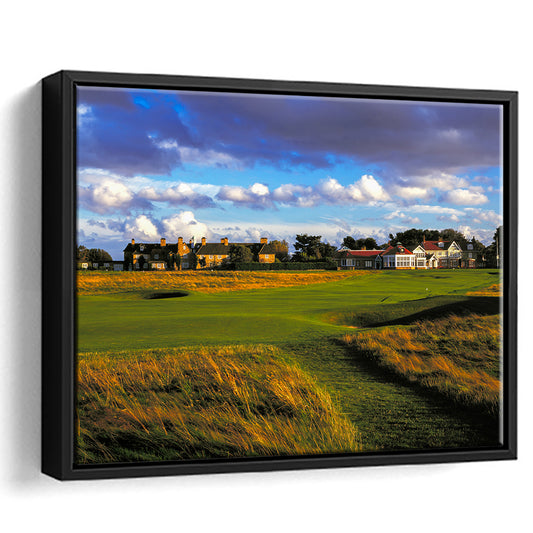 Muirfield Golf Club Hole 18, Gullane, Scotland, Floating Framed Canvas Print Wall Art
