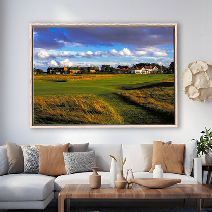 Muirfield Golf Club Hole 18, Gullane, Scotland, Floating Framed Canvas Print Wall Art
