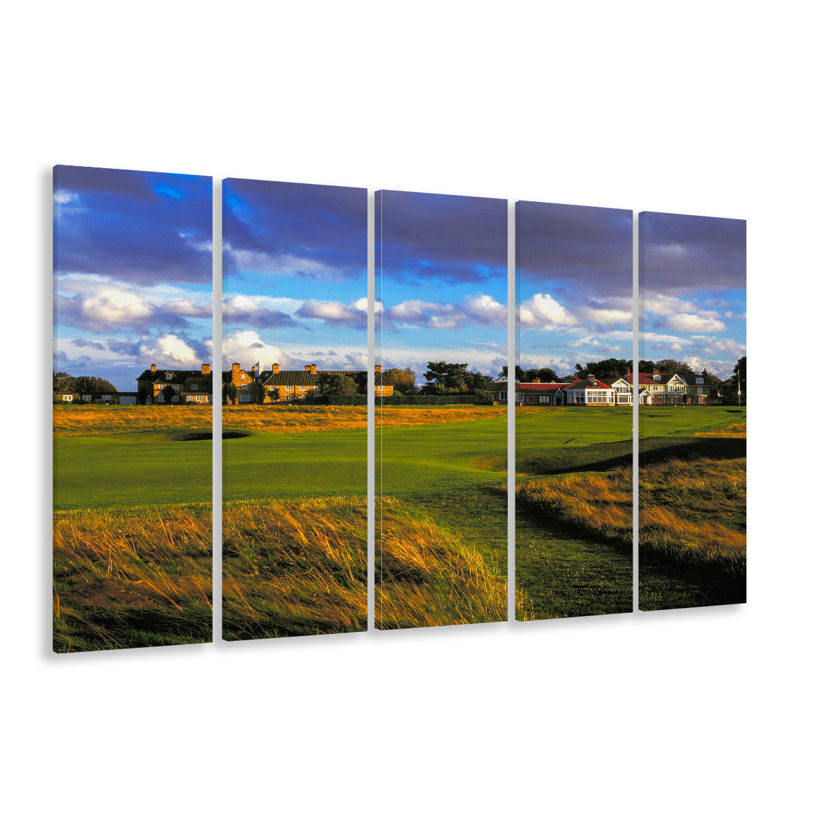 Muirfield Golf Club Hole 18, Gullane, Scotland, Golf Art Print, Extra Large Canvas Print Wall Art
