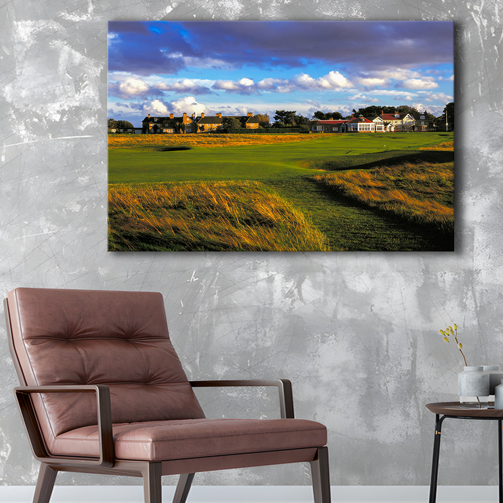 Muirfield Golf Club Hole 18, Gullane, Scotland, Golf Art Print,Gifts Golf Lover
