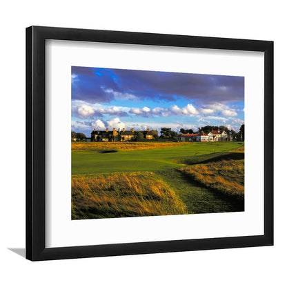 Muirfield Golf Club Hole 18, Gullane, Scotland, Goft Art Print, Framed Art Print White Border Wall Decor