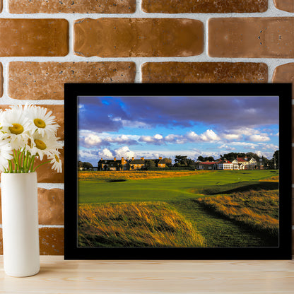 Muirfield Golf Club Hole 18, Gullane, Scotland, Framed Art Print Wall Decor, Picture Framed