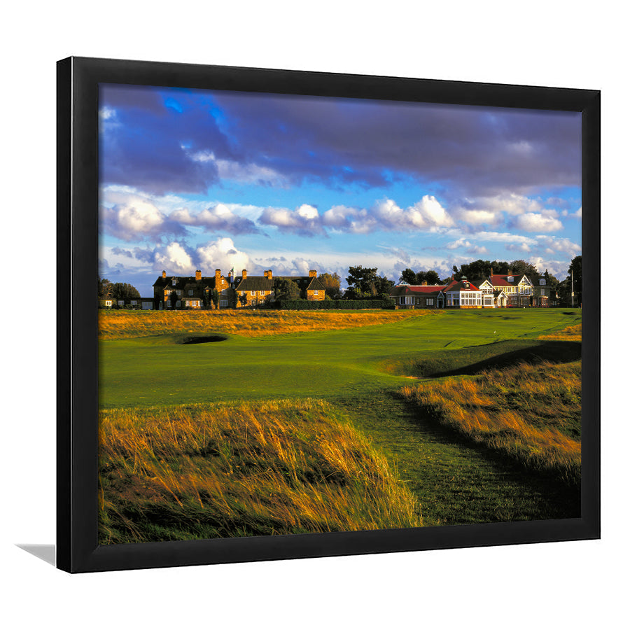 Muirfield Golf Club Hole 18, Gullane, Scotland, Framed Art Print Wall Decor, Picture Framed