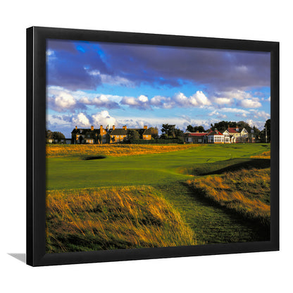 Muirfield Golf Club Hole 18, Gullane, Scotland, Framed Art Print Wall Decor, Picture Framed