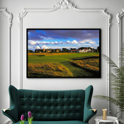 Muirfield Golf Club Hole 18, Gullane, Scotland, Framed Art Print Wall Decor, Picture Framed