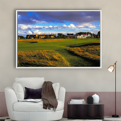 Muirfield Golf Club Hole 18, Gullane, Scotland, Floating Framed Canvas Print Wall Art