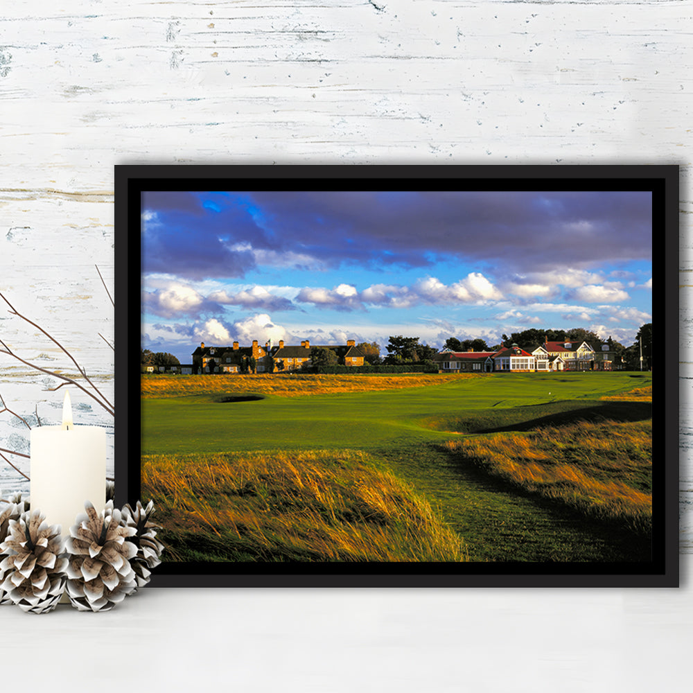Muirfield Golf Club Hole 18, Gullane, Scotland, Floating Framed Canvas Print Wall Art